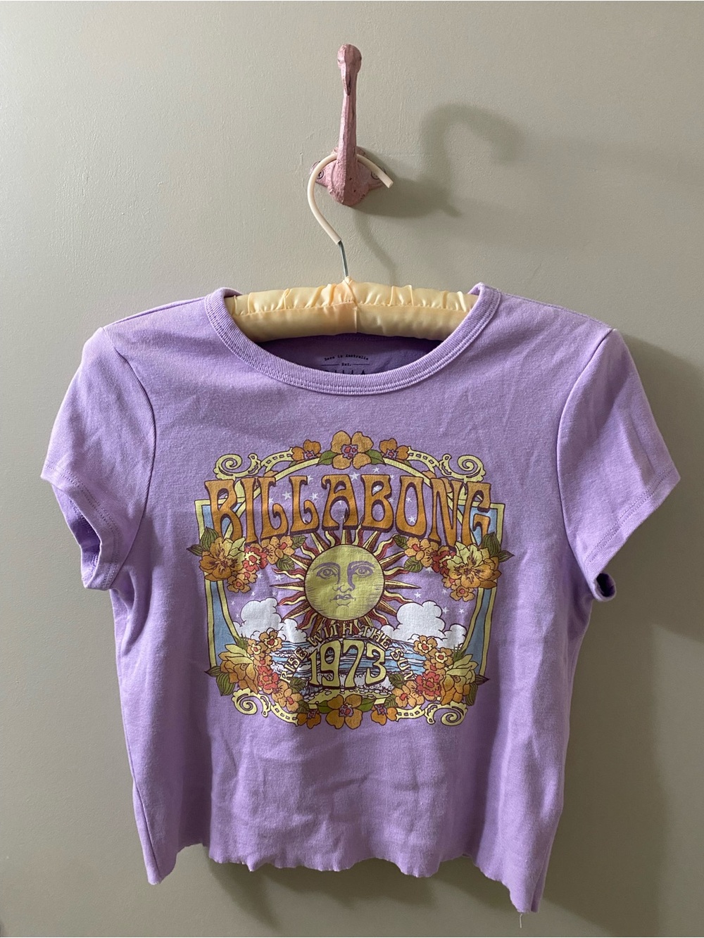 Billabong Lilac Graphic Crop Tee